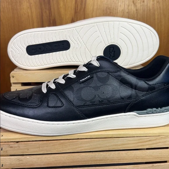 Coach Black Monogrammed Sneakers 13 NEW - Picture 4 of 4